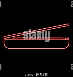 Neon scanner red color vector illustration image flat style Stock Vector