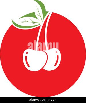 cherry fruit icon vector illustration Stock Vector