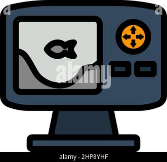 Icon Of Echo Sounder Stock Vector