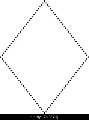 Dotted rhombus shape for tracing lines for preschool and kindergarten ...
