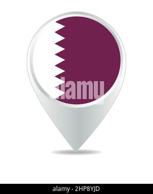 Location Icon for Qatar Stock Vector