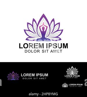 Healthy Yoga Natural Leaf Logo Vector Stock Vector