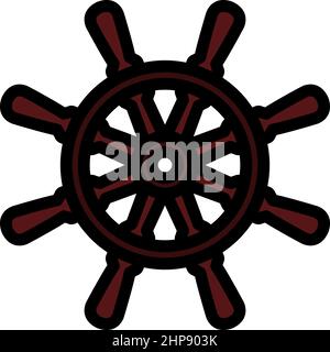 Icon Of Steering Wheel Stock Vector