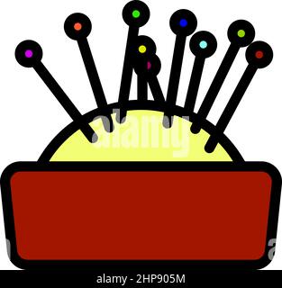 Pin Cushion Icon Stock Vector