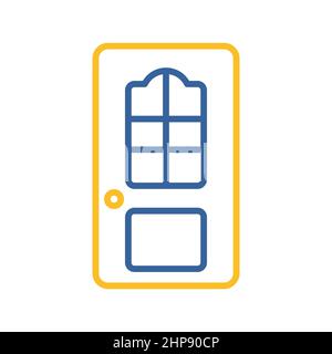 Interroom door vector flat icon. Construction, repair Stock Vector