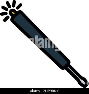 Electricity Test Screwdriver Icon Stock Vector
