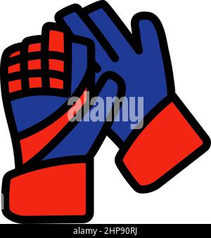 Icon Of Football Goalkeeper Gloves Stock Vector