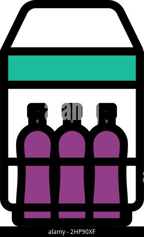 Icon Of Football Field Bottle Container Stock Vector