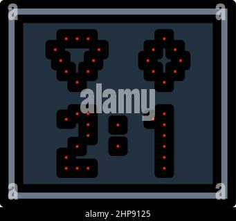 Icon Of Football Scoreboard Stock Vector
