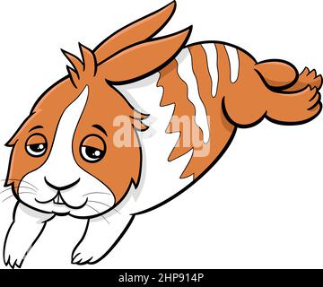 cartoon sleepy dwarf rabbit comic animal character Stock Vector