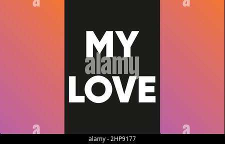valentine day greeting on abstract dark background Stock Vector