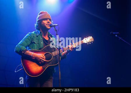 Madison, USA. 18th Feb, 2022. Langhorne Slim (Sean Scolnick) on February 18, 2022, at The Sylvee in Madison, Wisconsin (Photo by Daniel DeSlover/Sipa USA) Credit: Sipa USA/Alamy Live News Stock Photo