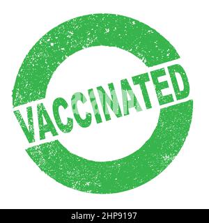 Rubber Ink Stamp Vaccinated Stock Vector