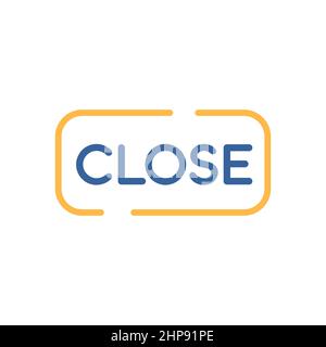 Close sign Vector icon on white background Stock Vector