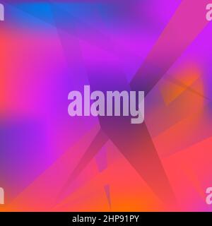 Abstract blur fluid shapes waves pattern, blurry wavy trendy background. Retro gradient geometric texture graphic design vector template. Copy space poster flyer banner cover. Pink orange neon colors Stock Vector