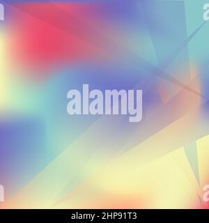 Abstract blur fluid shapes waves pattern, blurry wavy trendy background. Retro gradient texture graphic design vector template Copy space poster flyer banner cover Cyan blue yellow light pastel colors Stock Vector
