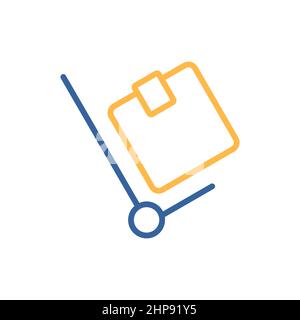 Hand truck vector flat icon Stock Vector