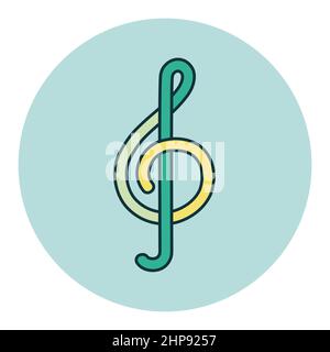 Treble clef vector icon. Music sign Stock Vector