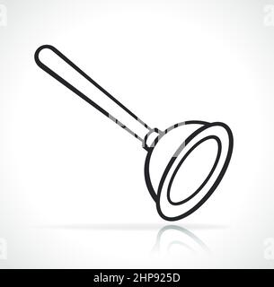 toilet or sanitary plunger illustration Stock Vector