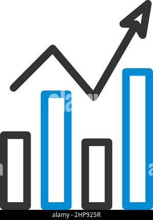 Analytics Chart Icon Stock Vector
