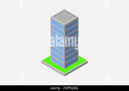 Isometric vector image of an apartment building Stock Vector