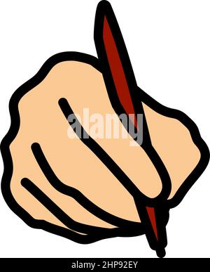 Signing Hand Icon Stock Vector