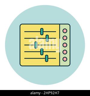 Mixing console vector flat icon Stock Vector