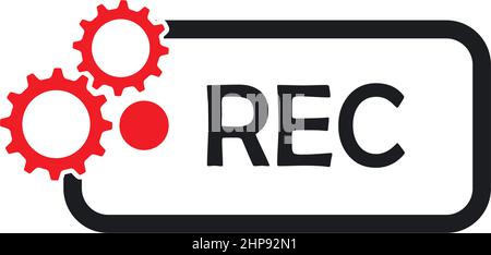 recording icon vector illustration design template Stock Vector
