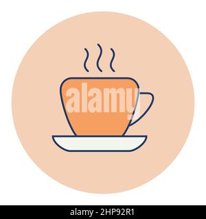 Coffee cup outline icon. Business sign Stock Vector