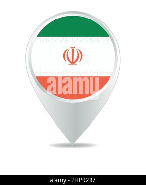 Location Icon for Iran Stock Vector