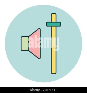 Audio volume slider control vector icon Stock Vector