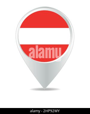 Location Icon for Austria Stock Vector