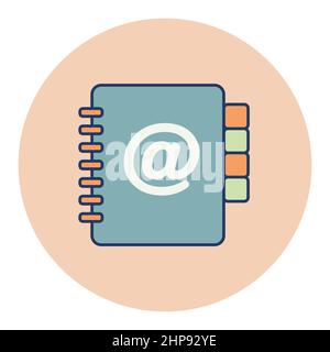 Address Book outline icon. Workspace sign Stock Vector