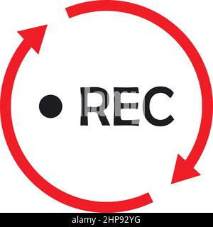 recording icon vector illustration design template Stock Vector
