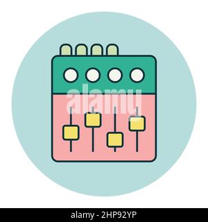 Mixing console vector flat icon Stock Vector