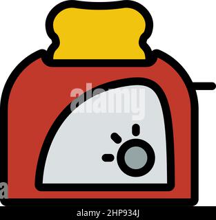 Kitchen Toaster Icon Stock Vector