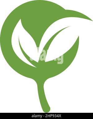 organic leaves icon vector design template Stock Vector