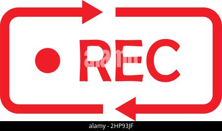 recording icon vector illustration design template Stock Vector