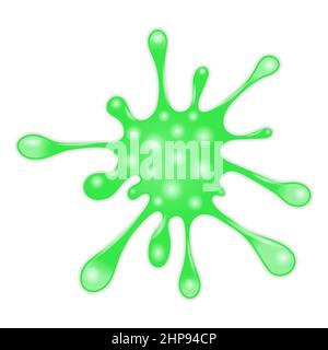 Glitter Slime Dripping Isolated On Transparent Background. Glossy