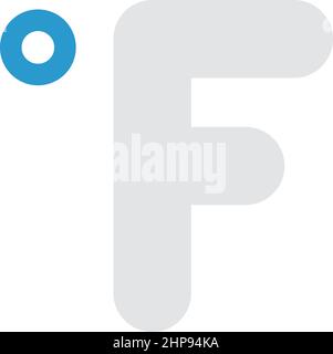 Fahrenheit Degree Icon Stock Vector