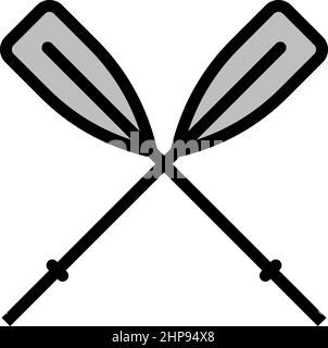 Icon Of Boat Oars Stock Vector