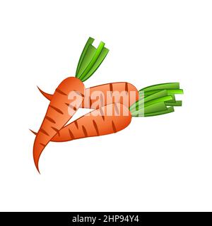 clip art of carrot with cartoon design,vector illustration Stock Vector
