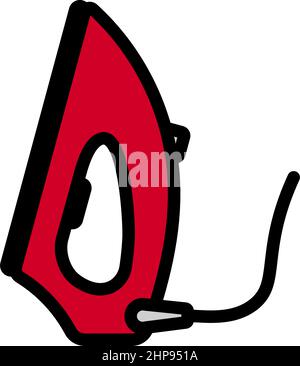 Steam Iron Icon Stock Vector