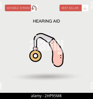 Hearing aid Simple vector icon. Stock Vector