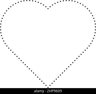 Heart shape dotted symbol icon vector for creative graphic design ui ...