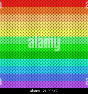 Colorful Stylish Horizontal Stripes. Colored Geometric Knitted Texture. Wollen Pullover Tricot Print. Winter Fabric Pattern Stock Vector