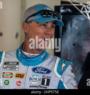 Daytona, United States. 19th Feb, 2022. Kevin Harvick awaits the final practice for the 2022 Daytona 500, on Saturday February 19, 2022 in Daytona, Florida. Photo by Edwin Locke/UPI Credit: UPI/Alamy Live News Stock Photo