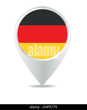 Location Icon for Germany Stock Vector