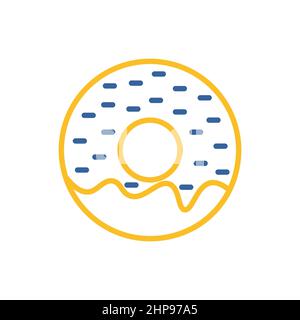 Donut vector icon. Fast food sign Stock Vector