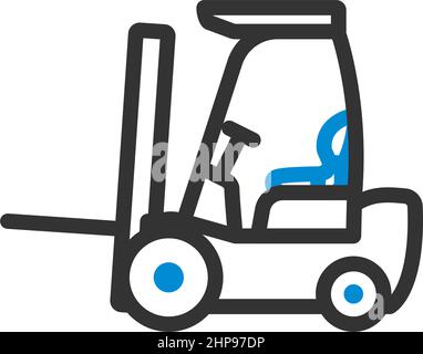 Warehouse Forklift Icon Stock Vector